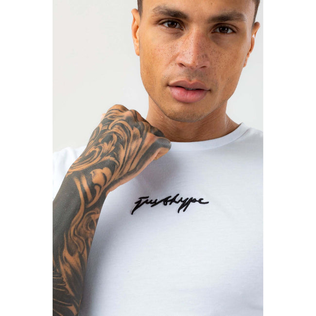 Blue-White - Lifestyle - Hype Mens Lake Fade Scribble T-Shirt