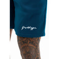 Teal-Black - Side - Hype Mens Fade Casual Shorts