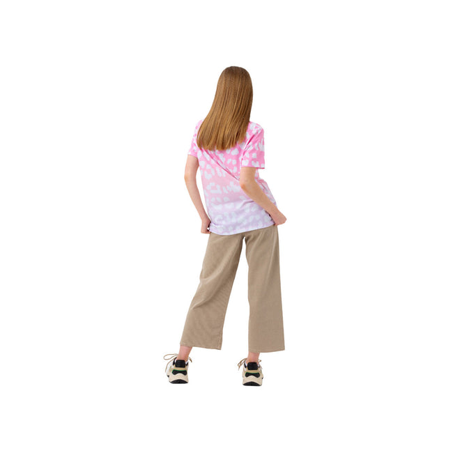 Pink-White - Side - Hype Girls Leopard Print T-Shirt