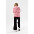 Pink-White - Close up - Hype Girls Leopard Print Hoodie