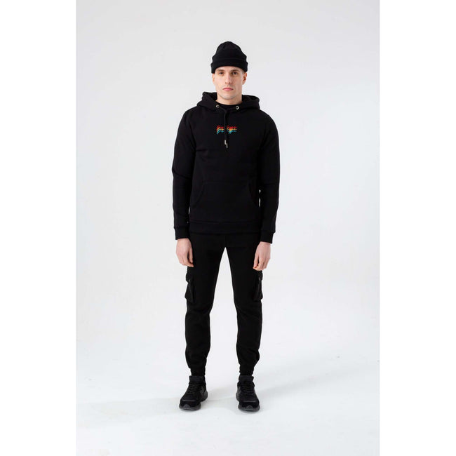 Black - Back - Hype Mens Triple Scribble Hoodie
