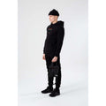 Black - Side - Hype Mens Triple Scribble Hoodie
