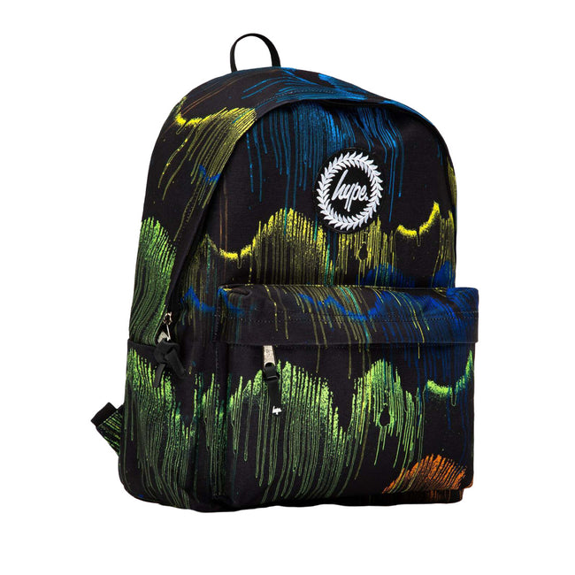 Black-Green-Blue - Side - Hype Dark Forest Wave Drips Knapsack