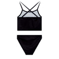 Black-Pink - Back - Hype Girls Script Bikini Set