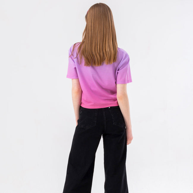 Pink-Purple - Lifestyle - Hype Girls Scribble Cropped T-Shirt