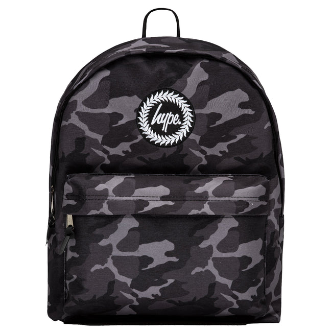 Black-Gray - Front - Hype Mono Camo Knapsack