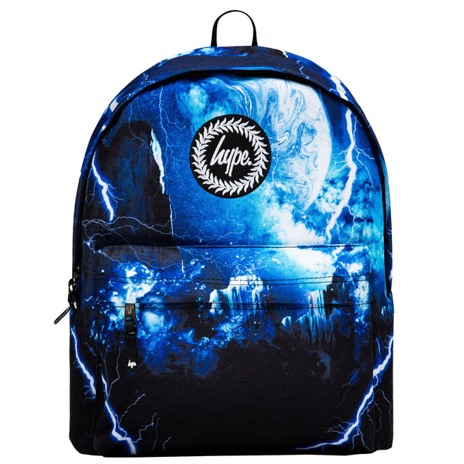 Black-Blue-White - Front - Hype Galaxy Lightning Knapsack