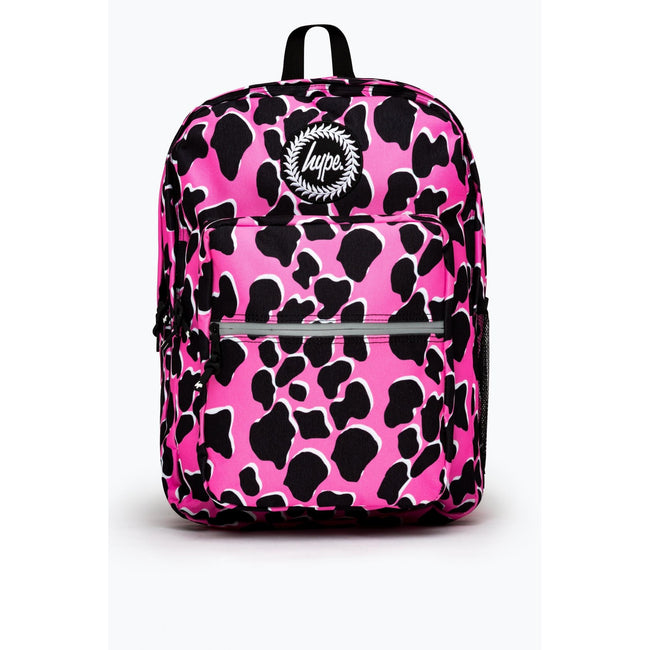 Pink-Black-White - Front - Hype Cow Print Utility Backpack