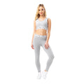 Gray-White - Front - Hype Womens-Ladies Bralette & Joggers Set