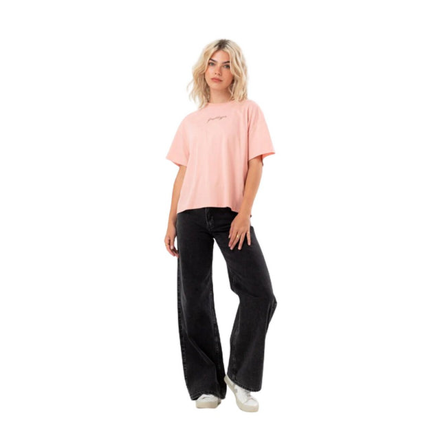 Blush - Back - Hype Womens-Ladies Scribble Boxy T-Shirt