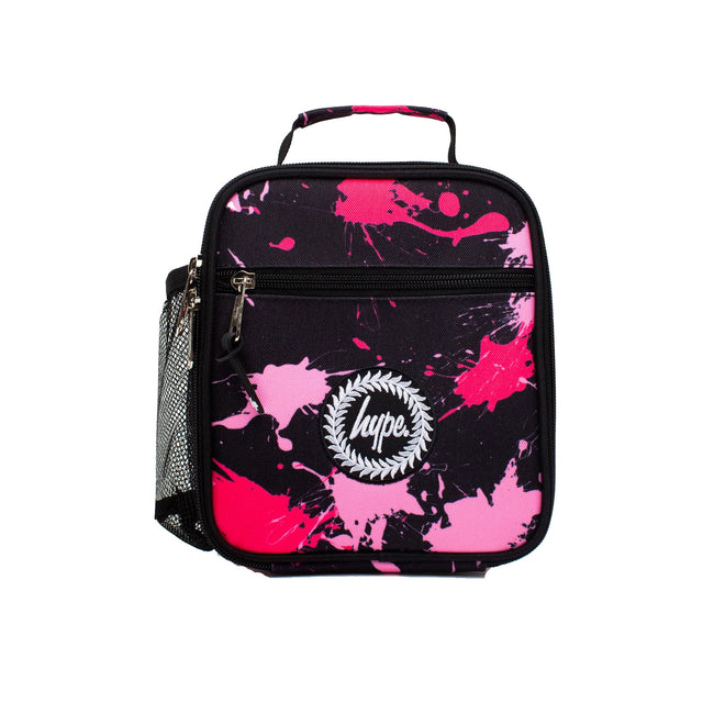 Black-Pink - Front - Hype Paint Splatter Lunch Bag