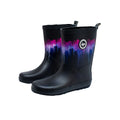 Black-Pink-Purple - Front - Hype Girls Watercolour Drips Galoshes