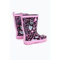 Black-Pink - Back - Hype Girls Leopard Galoshes