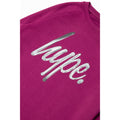 Fuchsia - Side - Hype Childrens-Kids Monotone Script Sweatshirt