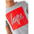 Grey Marl-Red - Side - Hype Boys Box Script T-Shirt