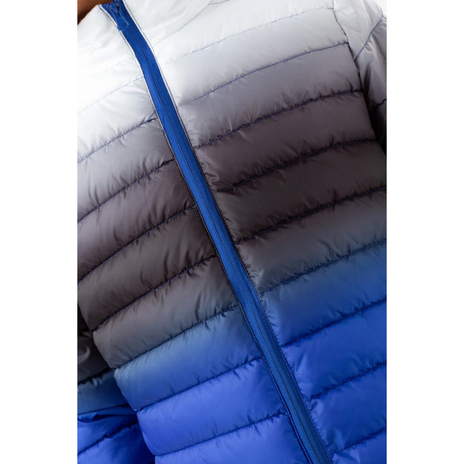 Blue-Black-White - Side - Hype Boys Crest Fade Padded Jacket