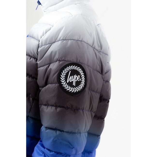 Blue-Black-White - Lifestyle - Hype Boys Crest Fade Padded Jacket