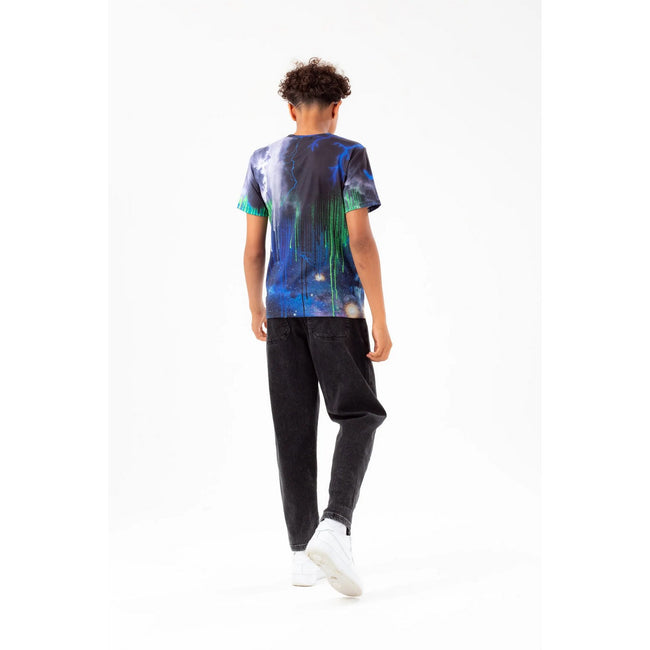 Navy-Green - Back - Hype Boys Storm Drips T-Shirt