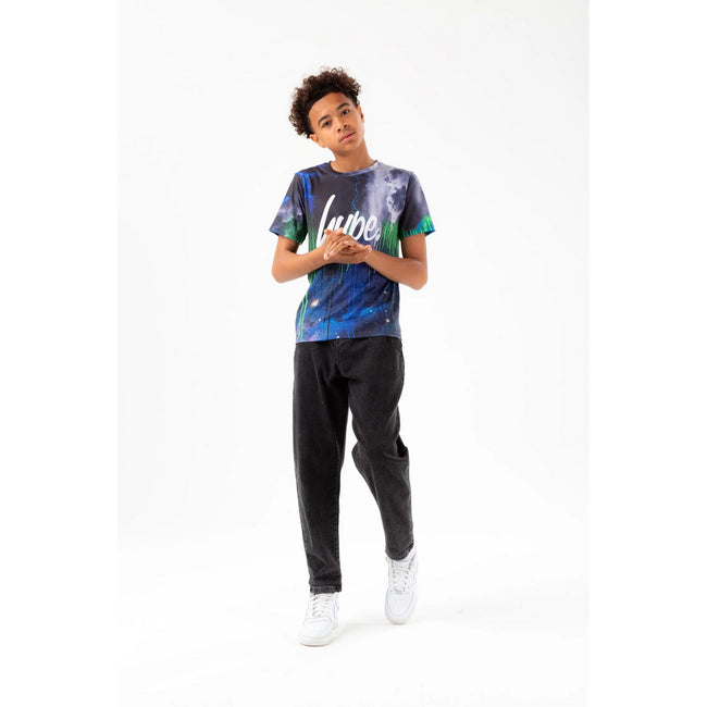 Navy-Green - Lifestyle - Hype Boys Storm Drips T-Shirt
