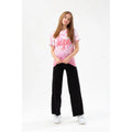 Pink-White - Lifestyle - Hype Girls Fade Leopard Script T-Shirt