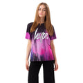 Purple-Black - Front - Hype Girls Drip Foil Script T-Shirt