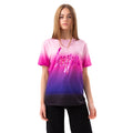 Pink-Purple-Black - Front - Hype Girls Fade Foil Script T-Shirt