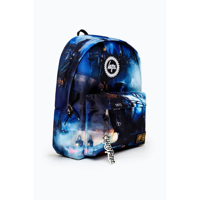 Navy Blue-Black-White - Side - Hype Hogwarts Express Harry Potter Knapsack