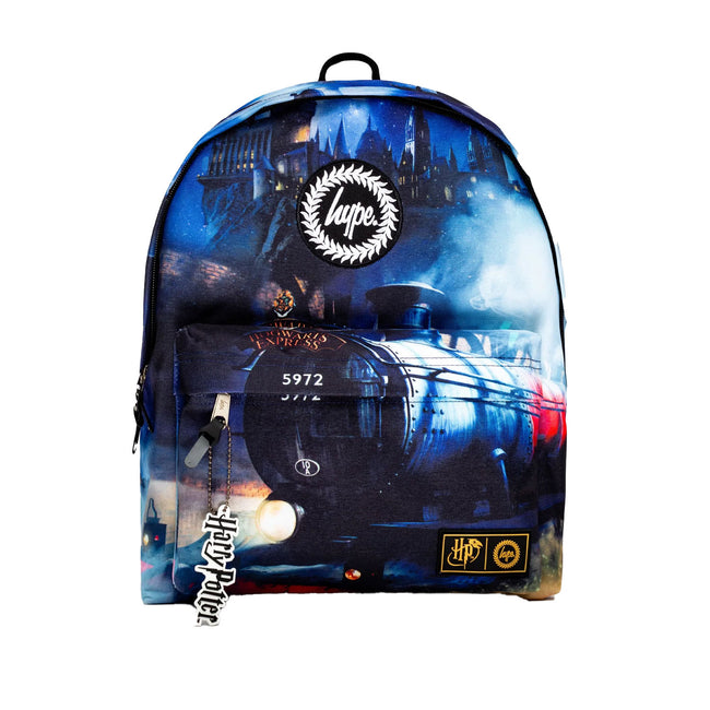Navy Blue-Black-White - Front - Hype Hogwarts Express Harry Potter Knapsack