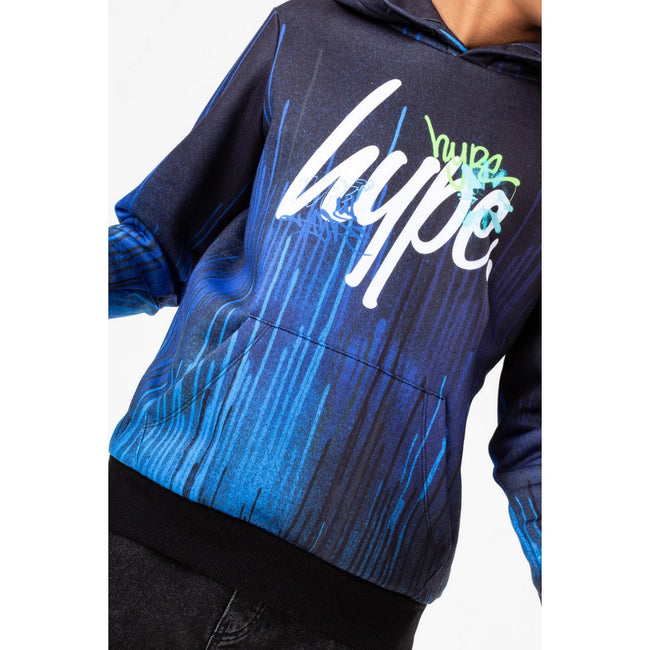 Blue - Side - Hype Boys Drips Graffiti Hoodie