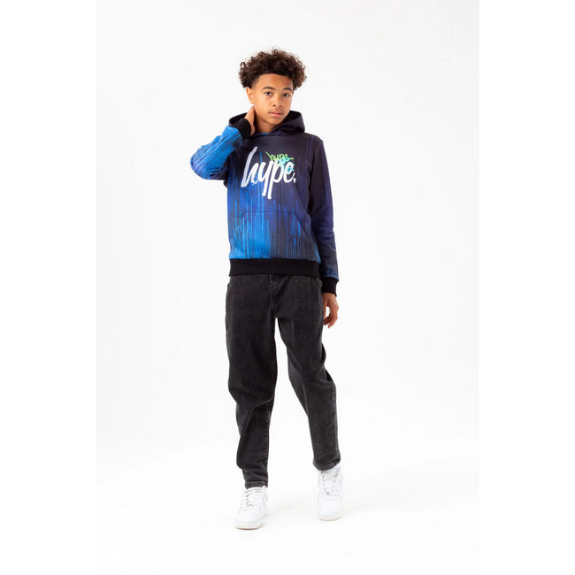 Blue - Lifestyle - Hype Boys Drips Graffiti Hoodie
