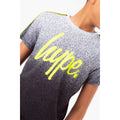 Black-White - Side - Hype Boys Speckle Neon Tape Script T-Shirt
