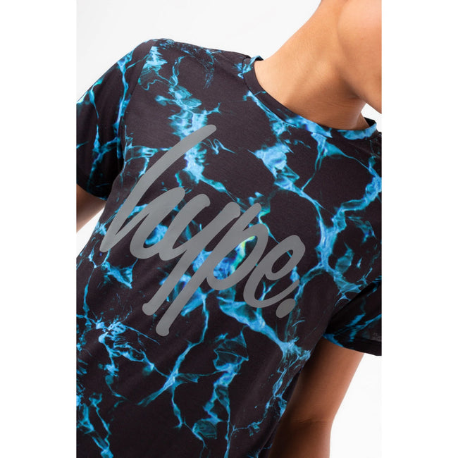 Blue-Black - Side - Hype Boys X-Ray Pool Script T-Shirt
