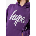 Purple - Side - Hype Girls Foil Script Hoodie