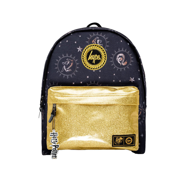Black-Gold - Front - Hype Harry Potter Knapsack