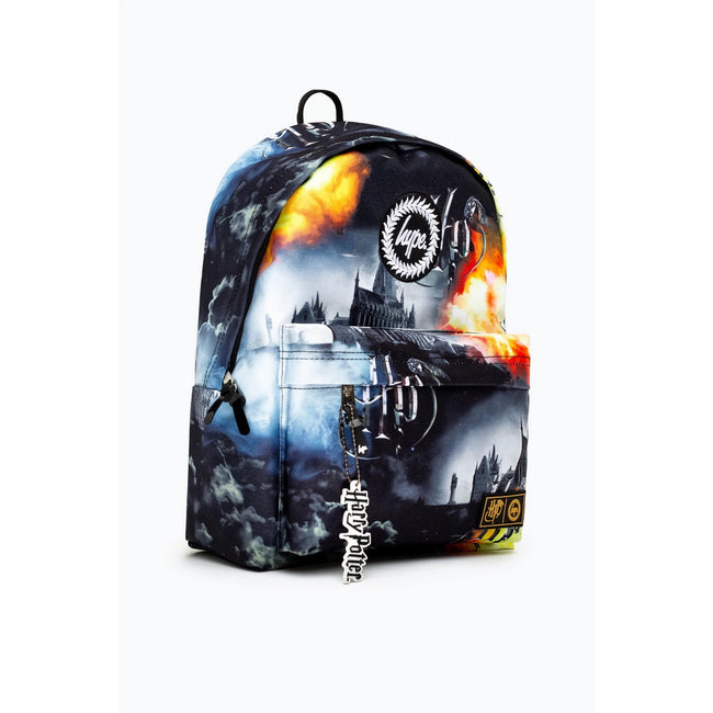 Black-Gray-Yellow - Side - Hype Hogwarts Fire Harry Potter Knapsack