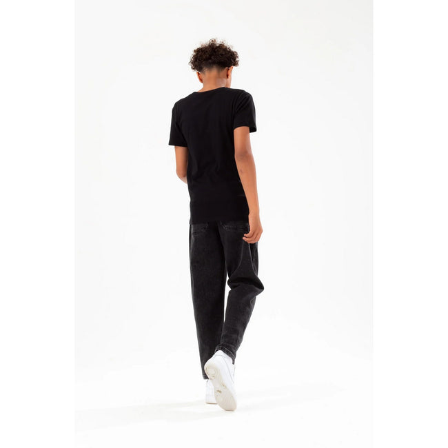 Black - Back - Hype Boys Text Overlay Script T-Shirt