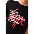 Black - Side - Hype Boys Text Overlay Script T-Shirt
