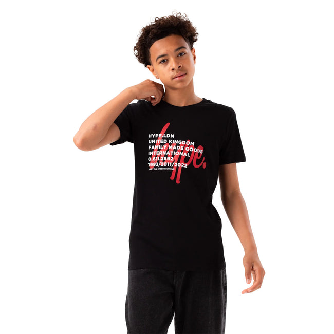 Black - Front - Hype Boys Text Overlay Script T-Shirt