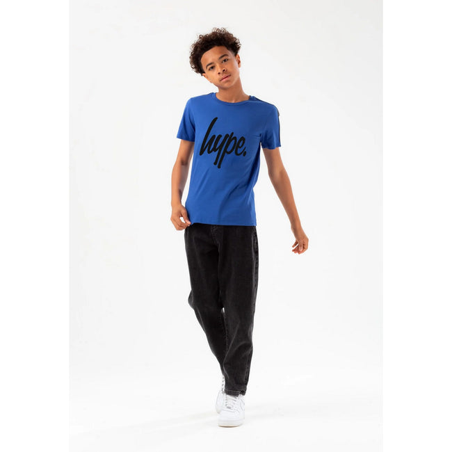 Cobalt Blue - Pack Shot - Hype Boys Script Taped T-Shirt