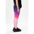 Purple-Pink - Back - Hype Girls Fade Foil Script Leggings