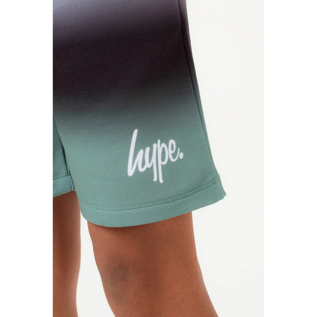 White-Black-Khaki - Side - Hype Boys Fade Script Sweat Shorts