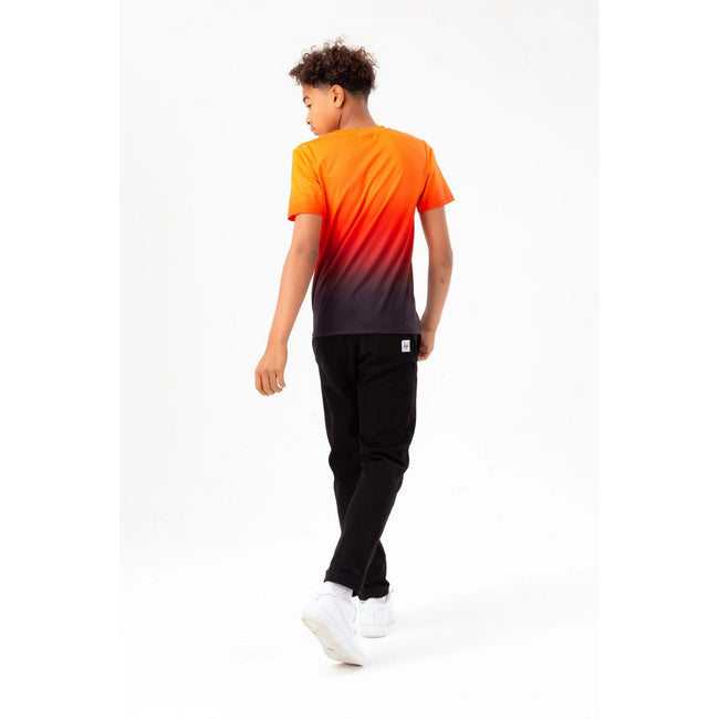 Orange-Red-Black - Back - Hype Boys Fade Script T-Shirt