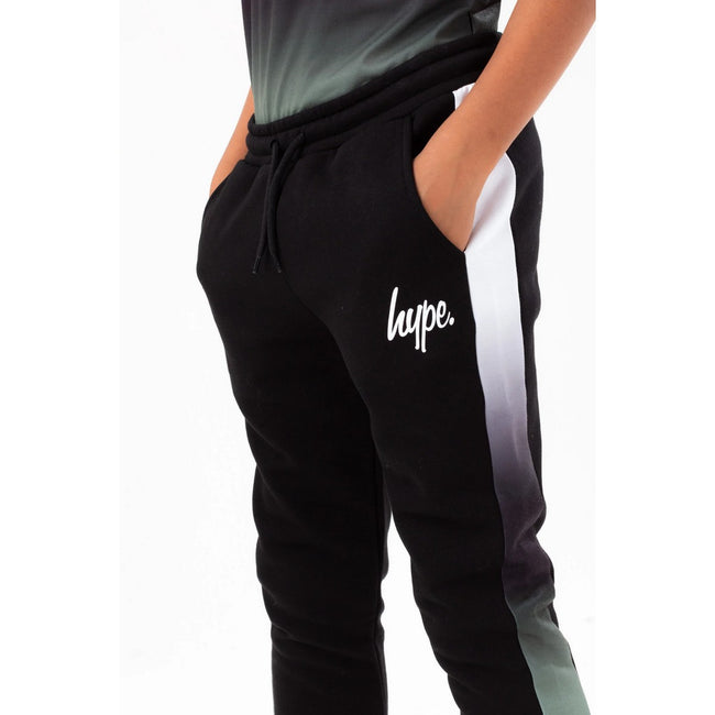 Black - Side - Hype Boys Mono Panel Script Sweatpants