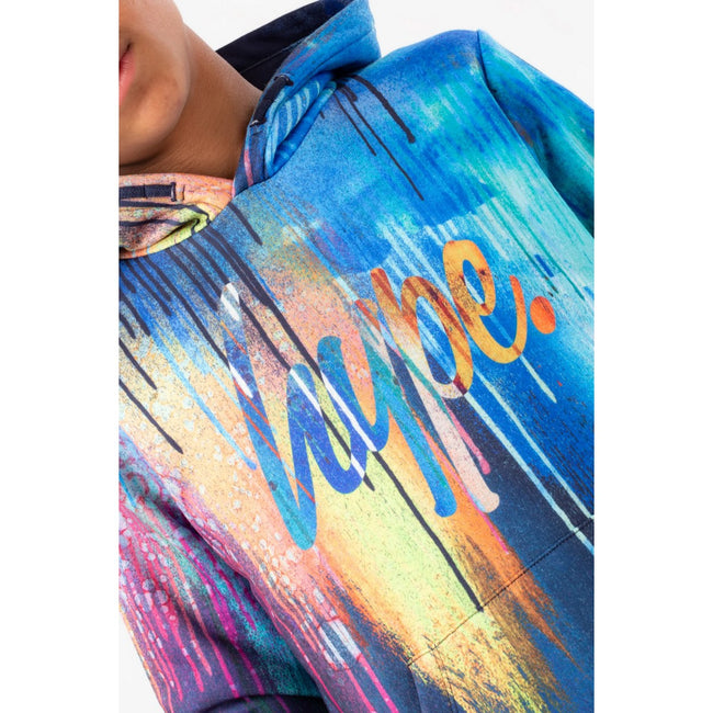 Blue - Side - Hype Boys Watercolour Hoodie