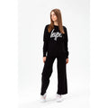 Black - Lifestyle - Hype Girls Holographic Script Crew Neck Sweatshirt