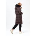 Charcoal - Back - Hype Womens-Ladies Longline Padded Jacket