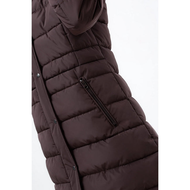 Charcoal - Pack Shot - Hype Womens-Ladies Longline Padded Jacket
