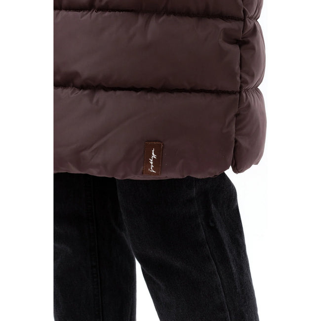 Charcoal - Close up - Hype Womens-Ladies Longline Padded Jacket