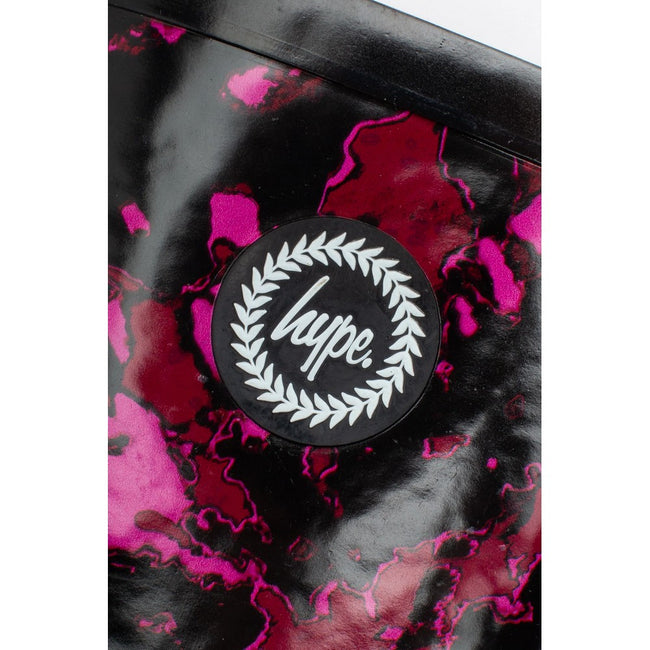 Pink-Black - Side - Hype Childrens-Kids Tie Dye Galoshes