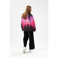 Dark Pink-Black - Back - Hype Girls Paint Splatter Padded Jacket